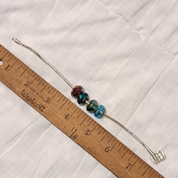 Silver Slide Charm Bracelet - Picture 2 of 2